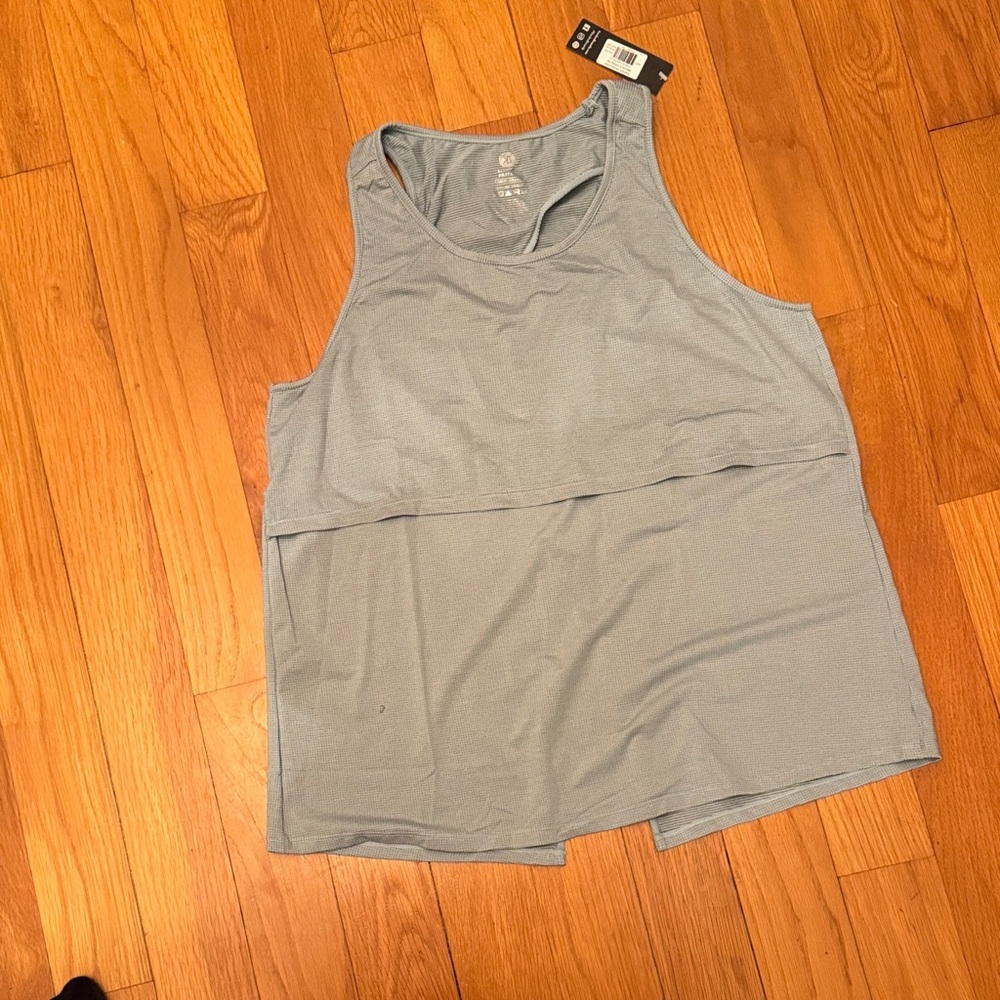 Kindred Bravely Ice Blue Athletic Nursing and Maternity Tank Top